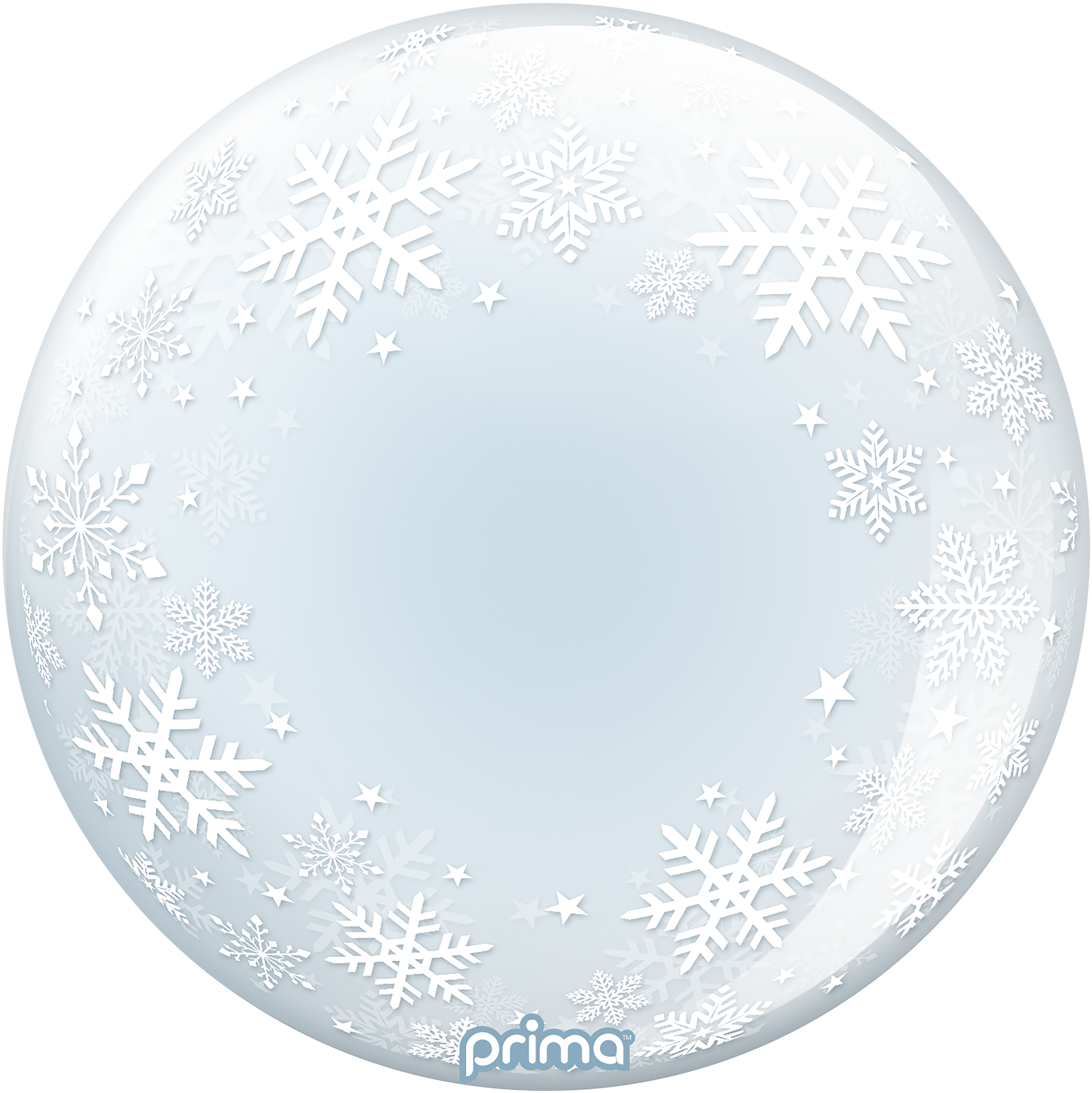 PRIMA 20” White Snowflakes Sphere